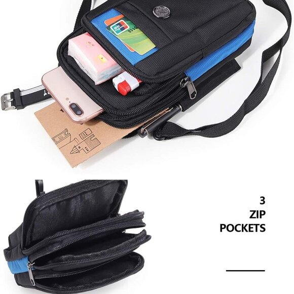 Senient Wolf Waterproof Nylon Multifunctional Phone Crossbody Bag - Small One Sh - Picture 5 of 6